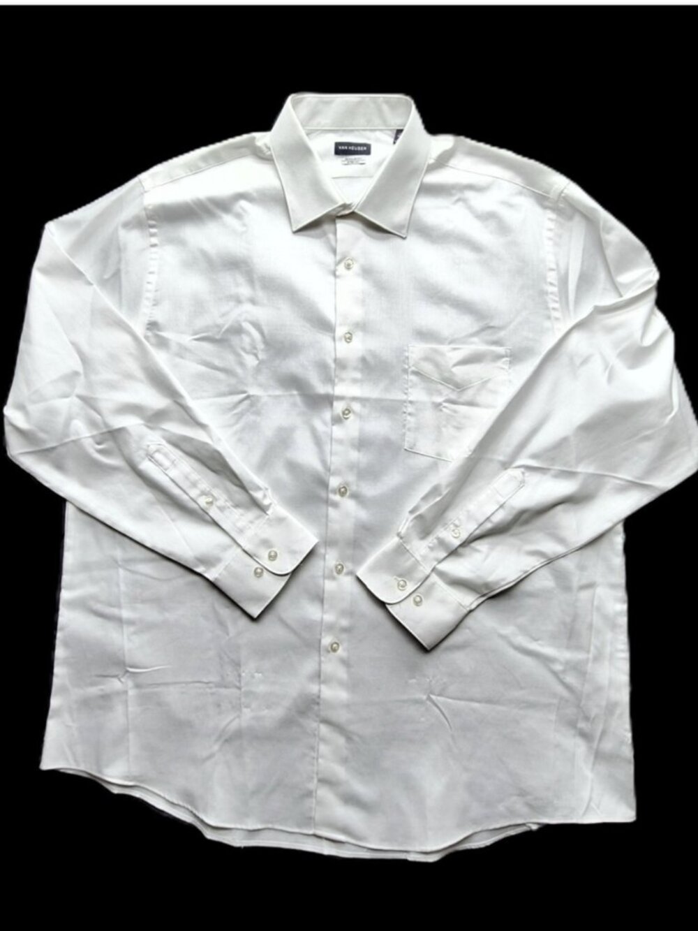 Van Heusen White Stretch Long Sleeve dress shirt